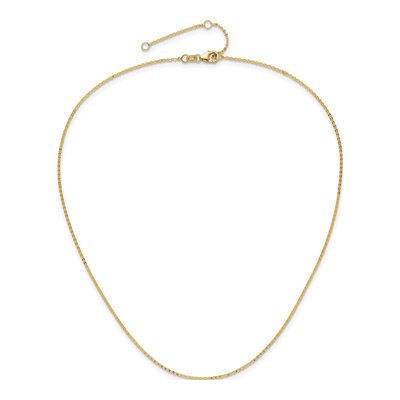 10K Yellow Gold 1.2mm Flat Cable Chain – view 5