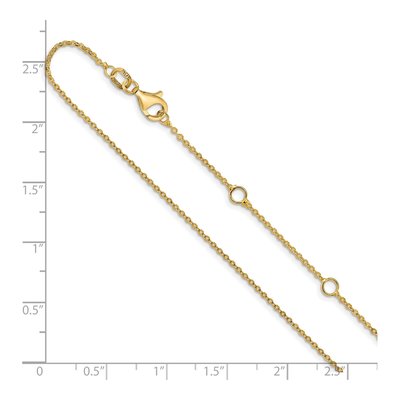 10K Yellow Gold 1.2mm Flat Cable Chain – view 7