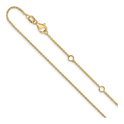 10K Yellow Gold 1.2mm Flat Cable Chain
