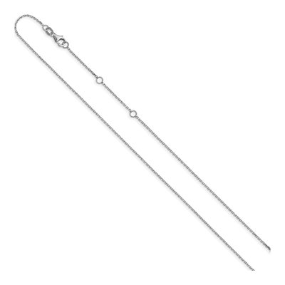 10K White Gold 1.05mm Diamond-Cut Cable Rolo Chain – view 3