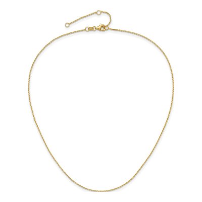 10K Yellow Gold 1.05mm Diamond-Cut Cable Chain – view 5
