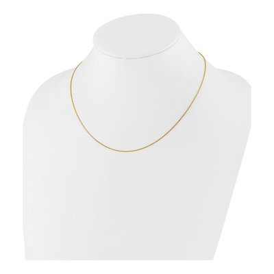 10K Yellow Gold 1.05mm Diamond-Cut Cable Chain – view 6
