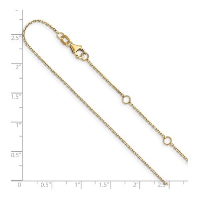 10K Yellow Gold 1.05mm Diamond-Cut Cable Chain – view 7