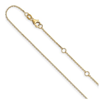 10K Yellow Gold 1.05mm Diamond-Cut Cable Chain