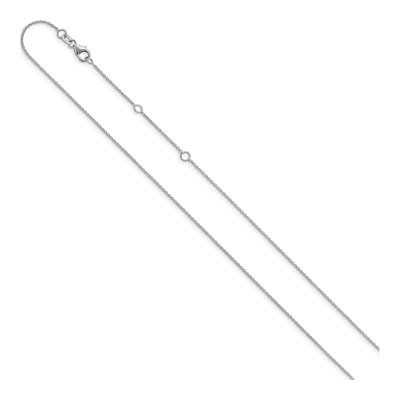 10K White Gold 1.1mm Round Cable Chain – view 3