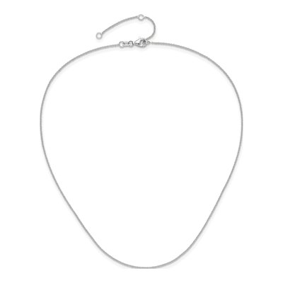 10K White Gold 1.1mm Round Cable Chain – view 5