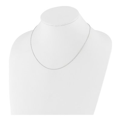 10K White Gold 1.1mm Round Cable Chain – view 6