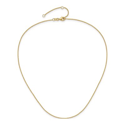 10K Yellow Gold 1.1mm Round Cable Chain – view 5