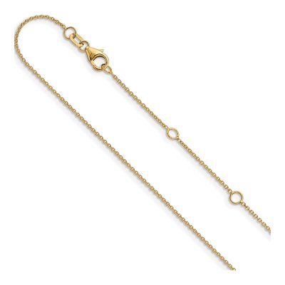 10K Yellow Gold 1.1mm Round Cable Chain