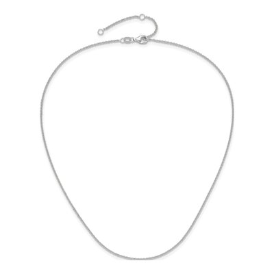 10K White Gold 1.4mm Round Cable Chain – view 5