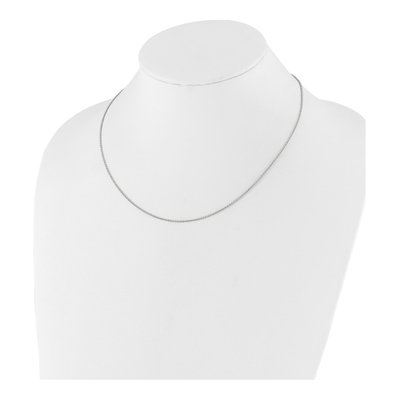 10K White Gold 1.4mm Round Cable Chain – view 6