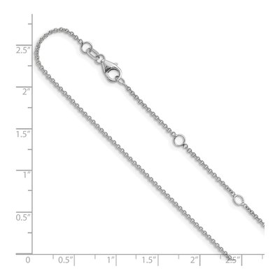 10K White Gold 1.4mm Round Cable Chain – view 7
