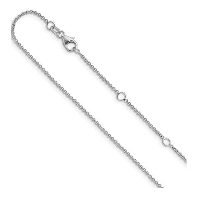 10K White Gold 1.4mm Round Cable Chain