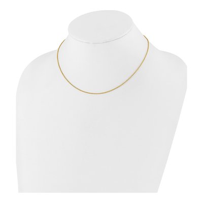 10K Yellow Gold 1.4mm Round Cable Chain – view 4