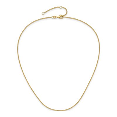 10K Yellow Gold 1.4mm Round Cable Chain – view 5