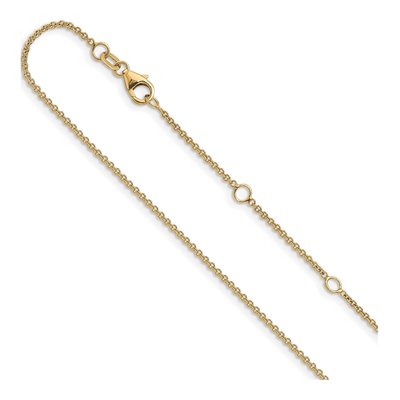 10K Yellow Gold 1.4mm Round Cable Chain