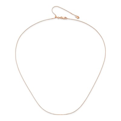 10K Rose Gold 0.7mm Box Chain – view 5