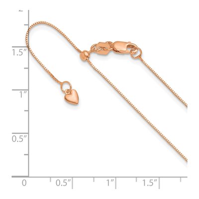 10K Rose Gold 0.7mm Box Chain – view 7