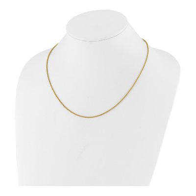 10K Yellow Gold 1.6mm Semi-Solid Wheat Chain – view 4