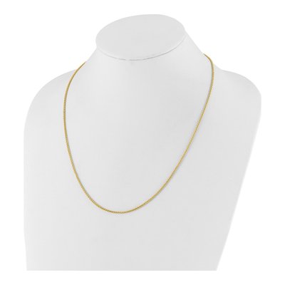 10K Yellow Gold 1.6mm Semi-Solid Wheat Chain – view 6