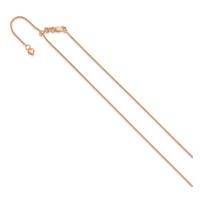 10K Rose Gold 1mm Wheat Chain – view 3
