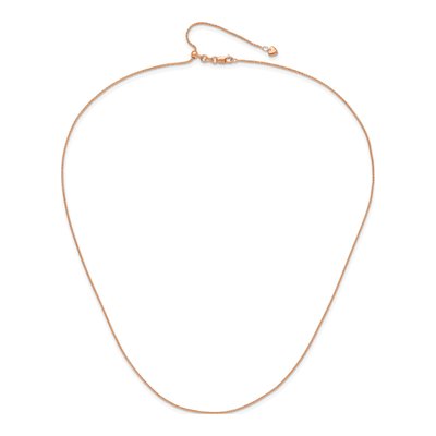 10K Rose Gold 1mm Wheat Chain – view 5