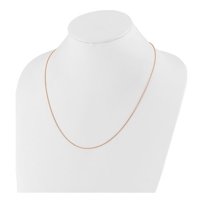 10K Rose Gold 1mm Wheat Chain – view 6