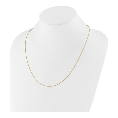 10K Yellow Gold 0.8mm Diamond-Cut Wheat Chain – view 6