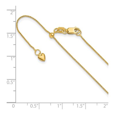 10K Yellow Gold 0.8mm Diamond-Cut Wheat Chain – view 7