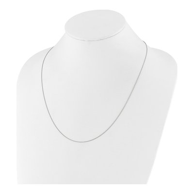 10K White Gold 0.8mm Diamond-Cut Wheat Chain – view 6