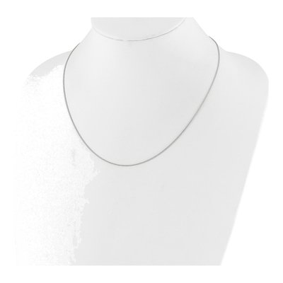 10K White Gold 1mm Diamond-Cut Wheat Chain – view 4