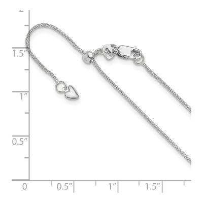 10K White Gold 1mm Diamond-Cut Wheat Chain – view 7