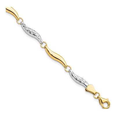 10K Yellow Gold Diamond-Cut Bracelet