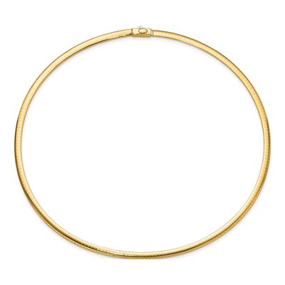 10K Two-Tone Gold Reversible Omega Necklace – view 6