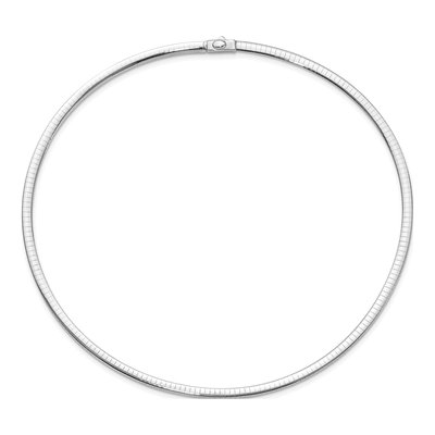 10K Two-Tone Gold Reversible Omega Necklace – view 7