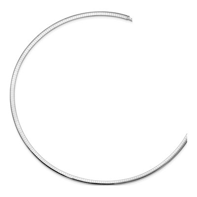 10K Two-Tone Gold Reversible Omega Necklace – view 8