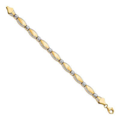 10K Yellow Gold Diamond-Cut Bracelet – view 4