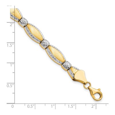 10K Yellow Gold Diamond-Cut Bracelet – view 6