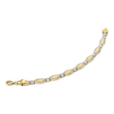 10K Yellow Gold Diamond-Cut Bracelet – view 8