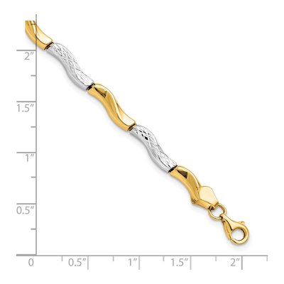 10K Yellow Gold Diamond-Cut Bracelet – view 6