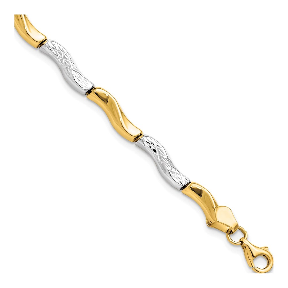 10K Yellow Gold Diamond-Cut Bracelet