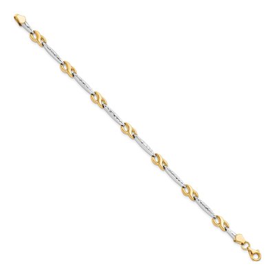 10K Yellow Gold Diamond-Cut Bracelet – view 2