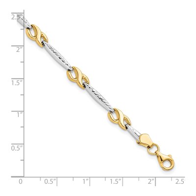 10K Yellow Gold Diamond-Cut Bracelet – view 4