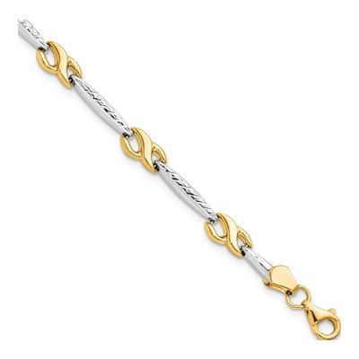 10K Yellow Gold Diamond-Cut Bracelet