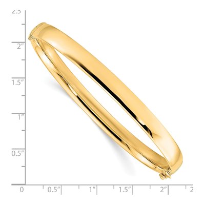 10K Yellow Gold Hinged Bangle Bracelet – view 3