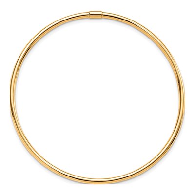 10K Yellow Gold Slip-On Bangle Bracelet – view 3