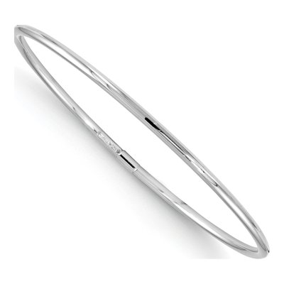 10K White Gold Slip-On Bangle Bracelet