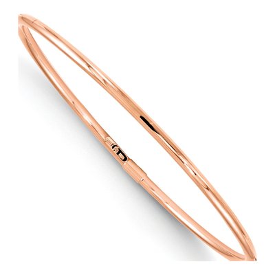 10K Rose Gold Slip-On Bangle Bracelet