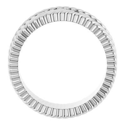 Sterling Silver 7mm Sculptural Wedding Band – view 2