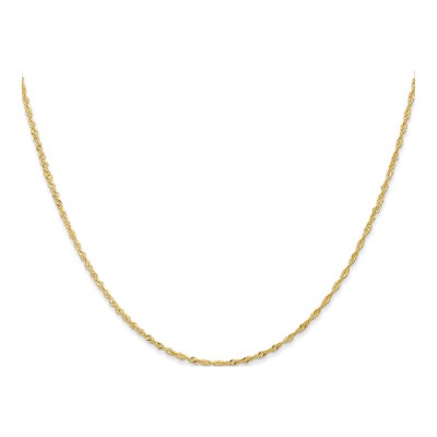 14K Yellow Gold 1mm Singapore Chain – view 3
